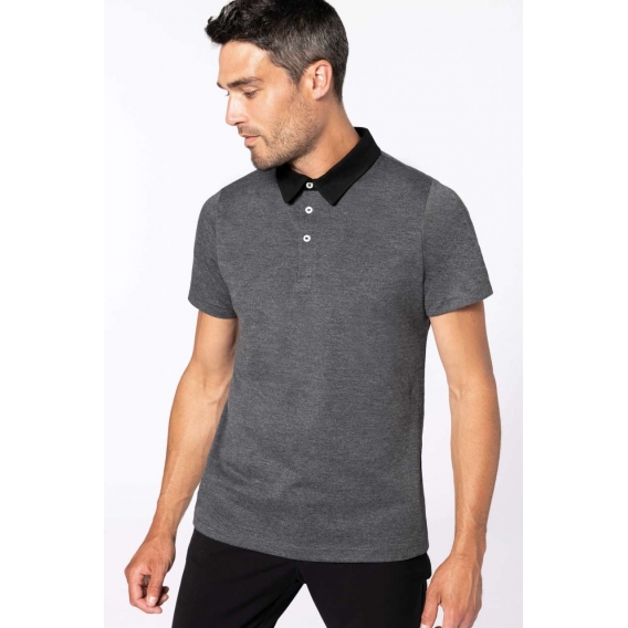 MEN'S TWO-TONE JERSEY POLO SHIRT