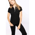 LADIES' TWO-TONE JERSEY POLO SHIRT