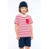 KIDS' STRIPED SHORT SLEEVE SAILOR T-SHIRT WITH POCKET