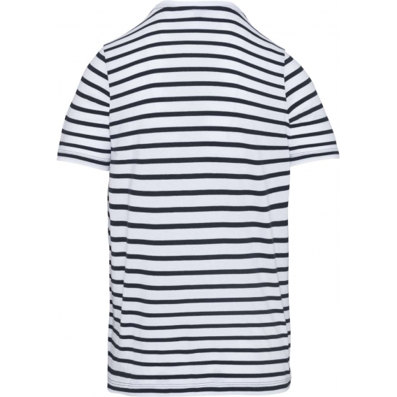 KIDS' STRIPED SHORT SLEEVE SAILOR T-SHIRT WITH POCKET