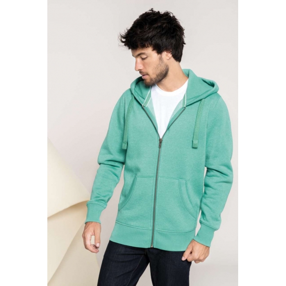 MEN'S MELANGE FULL ZIP HOODED SWEATSHIRT