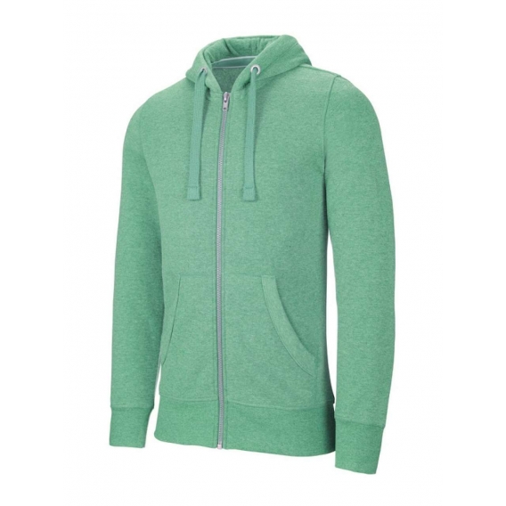 MEN'S MELANGE FULL ZIP HOODED SWEATSHIRT