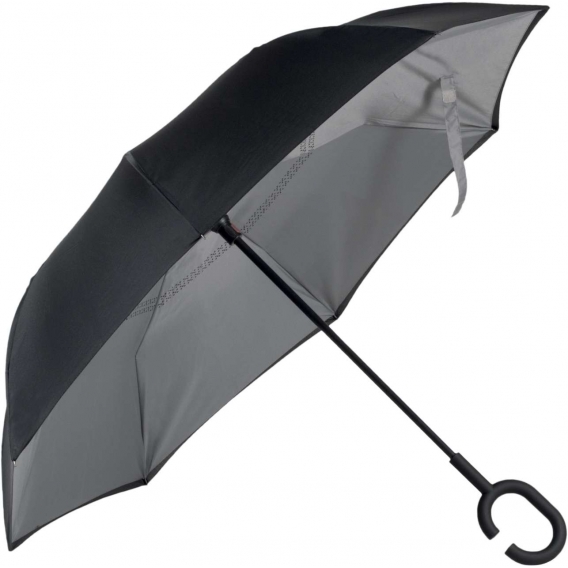 HANDS-FREE REVERSE OPEN UMBRELLA