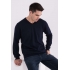 MEN’S V-NECK FINE GAUGE COTTON PULLOVER