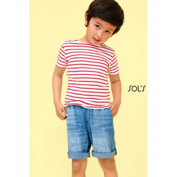 MILES KIDS - ROUND NECK STRIPED T-SHIRT