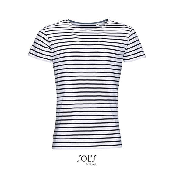 Men`s Round Neck Striped T-Shirt Miles