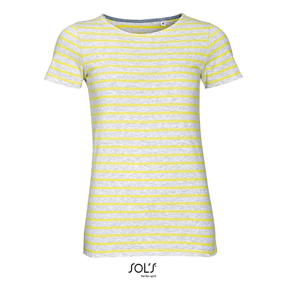 Women`s Round Neck Striped T-Shirt Miles