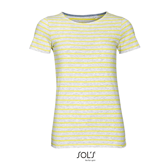 Women`s Round Neck Striped T-Shirt Miles