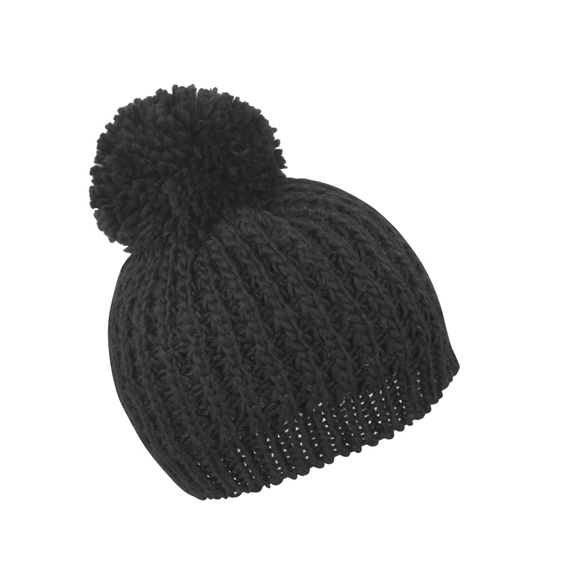 Knitted Flute Pom Pom Hat