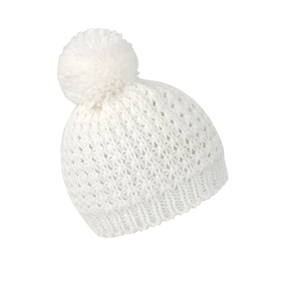 Knitted Flute Pom Pom Hat