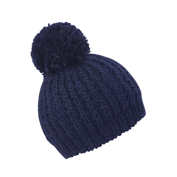 Knitted Flute Pom Pom Hat